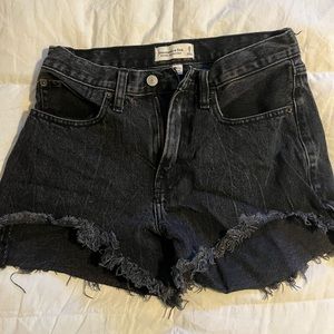 Abercrombie & Fitch black high waisted shorts